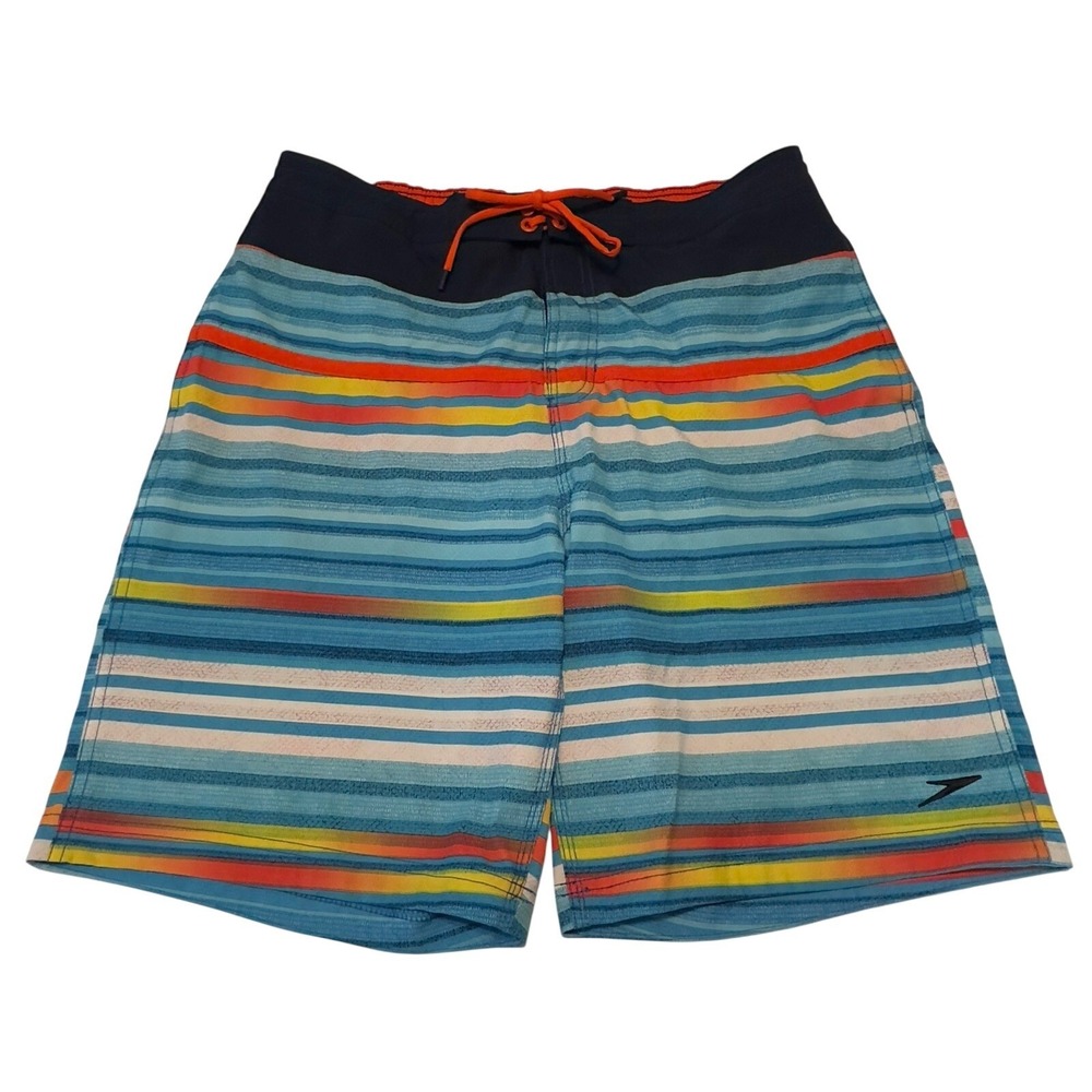 Speedo‎ Men's Active Flex Swim E-Board Shorts Size Large Multicolored 10" Inseam